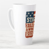 Stars, Stripes & Women’s Rights Distressed Flag Latte Mok (Linkerhoek)