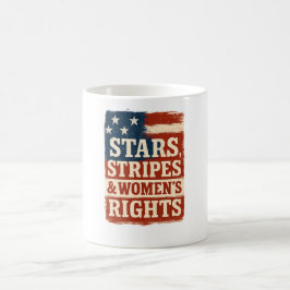 Stars, Stripes & Women’s Rights Distressed Flag Magische Mok
