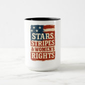 Stars, Stripes & Women’s Rights Distressed Flag Mok (Midden)