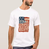 Stars, Stripes & Women’s Rights Distressed Flag T-shirt (Voorkant)