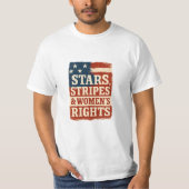 Stars, Stripes & Women’s Rights Distressed Flag T-shirt (Voorkant)