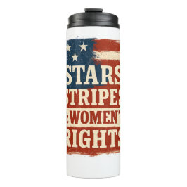 Stars, Stripes & Women’s Rights Distressed Flag Thermosbeker