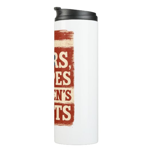 Stars, Stripes & Women’s Rights Distressed Flag Thermosbeker (Geroteerd rechts)