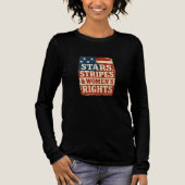Stars, Stripes & Women’s Rights Distressed Flag Tri-Blend Shirt (Voorkant)