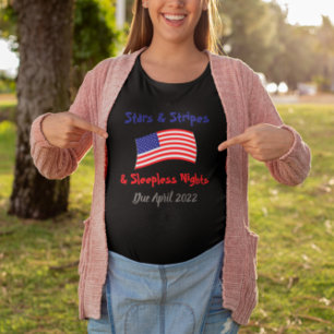 Stars & Stripes Zwangerschapsaankondiging T-shirt