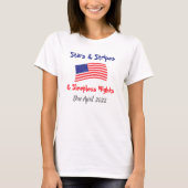 Stars & Stripes Zwangerschapsaankondiging T-shirt (Voorkant)