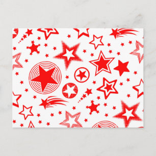 Stars Tattoos rood + jouw ideeën Briefkaart