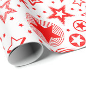 Stars Tattoos rood + jouw ideeën Cadeaupapier (Rol Hoek)