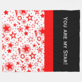 Stars Tattoos rood + jouw ideeën Fleece Deken (Voorkant (Horizontaal))