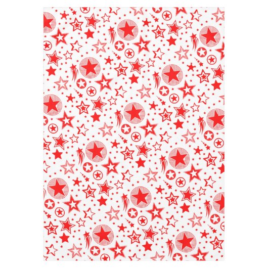 Stars Tattoos rood + jouw ideeën Tafelkleed (Voorkant)