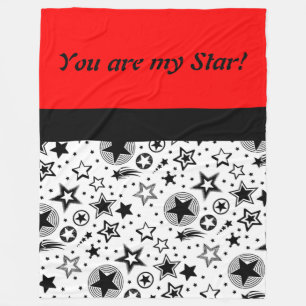 Stars Tattoos zwart + jouw ideeën Fleece Deken