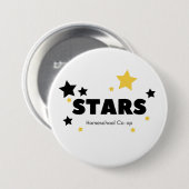STARS-toets geel Ronde Button 7,6 Cm (Voorkant /achterkant)