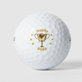 Stars Trophy Cup voor een Trophy 'Boss'. Golfballen (Voorkant)