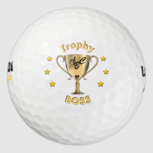 Stars Trophy Cup voor een Trophy 'Boss'. Golfballen