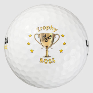 Stars Trophy Cup voor een Trophy 'Boss'. Golfballen