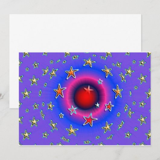 Stars Uitnodiging (Voorkant / Achterkant)