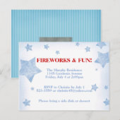 Stars Uitnodiging Briefkaart (Voorkant / Achterkant)