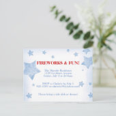 Stars Uitnodiging Briefkaart (Staand voorkant)