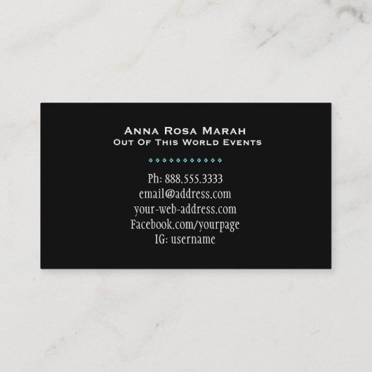 *~* Stars Universe Nebula Cosmic Galaxy Visitekaartje (Achterkant)