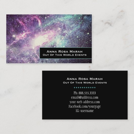 *~* Stars Universe Nebula Galaxy Cosmic Visitekaartje (Voorkant / Achterkant)