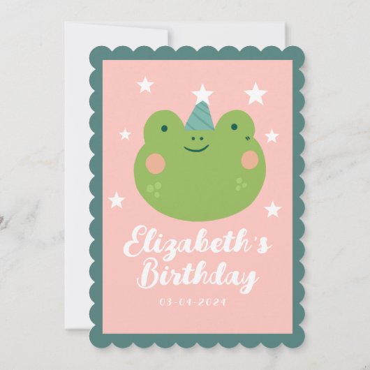 Stars van afgelopen dag in roze roze magische kikk kaart (Achterkant)