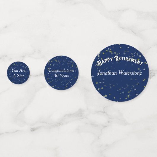 Stars van de aftredingspartij confetti (Voorkanten)