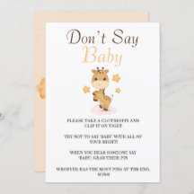 Stars van de Giraffe van de klap zeggen geen Baby