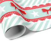 Stars van de rode robogen van de luis gestreept ke cadeaupapier (Rol Hoek)