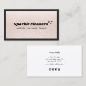 Stars van de schoonmaakdienst van Glitter House Visitekaartje (Voorkant / Achterkant)
