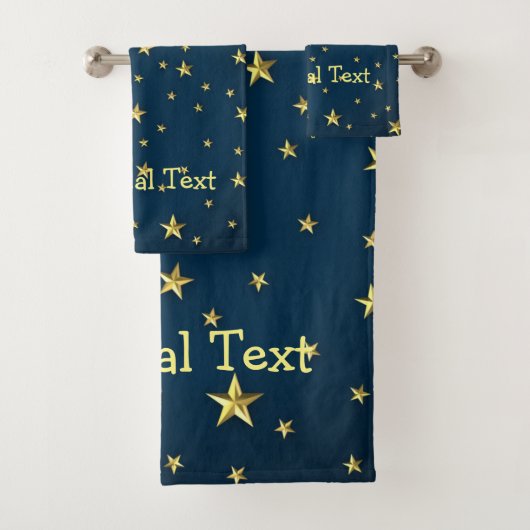 Stars-veld op diep middernacht Blue Sky Bad Handdoek (Insitu)