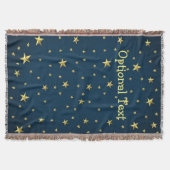 Stars-veld op diep middernacht Blue Sky Deken (Voorkant)