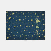 Stars-veld op diep middernacht Blue Sky Fleece Deken (Voorkant (Horizontaal))
