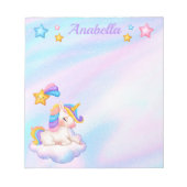 Stars voor Waterverf van pasta en Baby Unicorn Notitieblok (Voorkant)