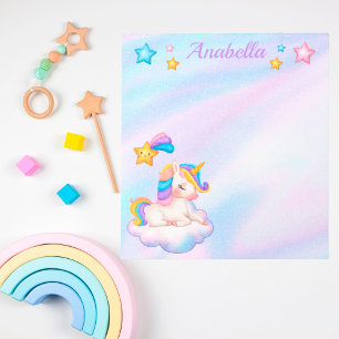Stars voor Waterverf van pasta en Baby Unicorn Notitieblok