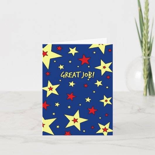 Stars Waardering van werknemers Geweldige baan Kaa Bedankkaart (Voorkant)