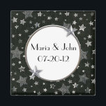 Stars Wedding Magnet<br><div class="desc">This Stars Wedding Magnet makes a great wedding favor. Customize with your own text.</div>
