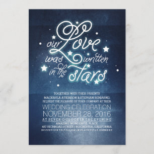 Stars Wedding Uitnodiging