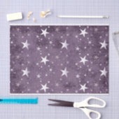 Stars White met Paarse achtergrond-ontkoppeling Tissuepapier (Craft)