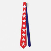 Stars Wit Rood & Middenblauw Minimalistisch Modern Stropdas (Voorkant)