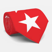 Stars Wit Rood & Middenblauw Minimalistisch Modern Stropdas (Opgerold)