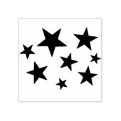 Stars Wood Art Stamp Rubberstempel (Afrduk)