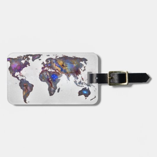 Stars world map bagagelabel (Voorkant horizontaal)