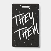 Stars Ze /Them Pronouns Badge (Achterkant)