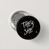 Stars Ze/Ze Pronouns Ronde Button 3,2 Cm (Voorkant /achterkant)