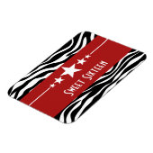 Stars Zebra Print Sweet 16 Magnet, Red Magneet (Linkerzijde)