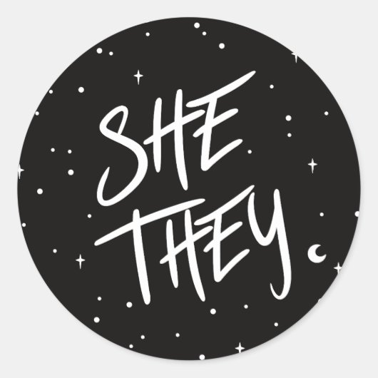 Stars Zij/Zij springen Ronde Sticker (Voorkant)