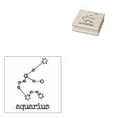 Stars Zodiac Celestial Horoscope Aquarius Rubberstempel (Gestempeld)