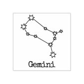 Stars Zodiac Celestial Horoscope Gemini Rubberstempel (Afrduk)