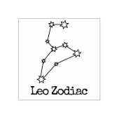 Stars Zodiac Celestial Horoscope Leo Rubberstempel (Afrduk)