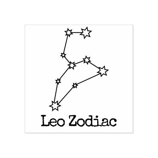 Stars Zodiac Celestial Horoscope Leo Rubberstempel (Afrduk)
